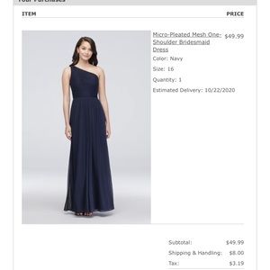 David’s Bridal bridesmaids dress